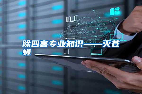 除四害專業知識——滅蒼蠅