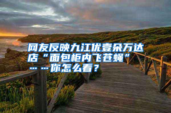 網友反映九江優壹朵萬達店“面包柜內飛蒼蠅” ……你怎么看？