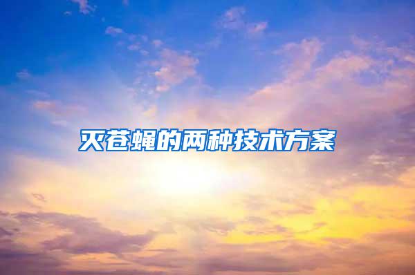 滅蒼蠅的兩種技術方案