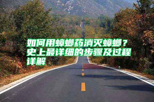 如何用蟑螂藥消滅蟑螂？史上最詳細(xì)的步驟及過(guò)程詳解