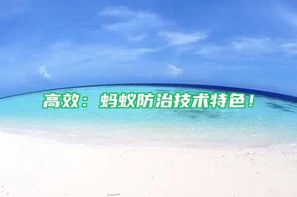 高效：螞蟻防治技術(shù)特色！