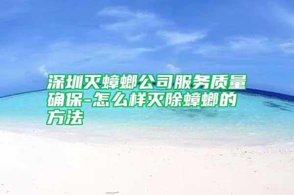 深圳滅蟑螂公司服務(wù)質(zhì)量確保-怎么樣滅除蟑螂的方法