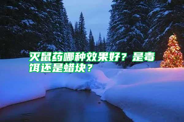 滅鼠藥哪種效果好？是毒餌還是蠟塊？