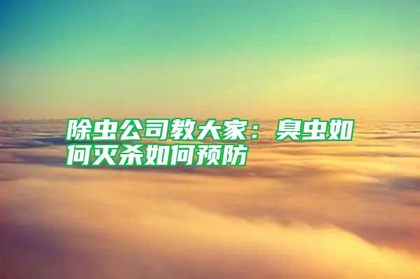 除蟲公司教大家：臭蟲如何滅殺如何預防