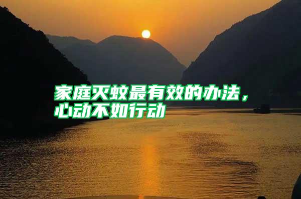 家庭滅蚊最有效的辦法，心動不如行動