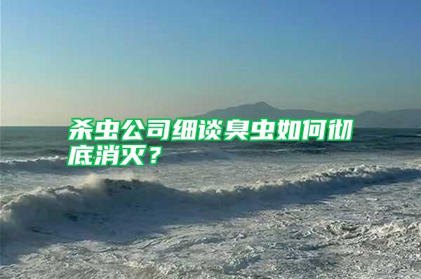 殺蟲公司細(xì)談臭蟲如何徹底消滅？