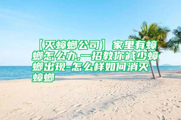 【滅蟑螂公司】家里有蟑螂怎么辦,一招教你減少蟑螂出現-怎么樣如何消滅蟑螂