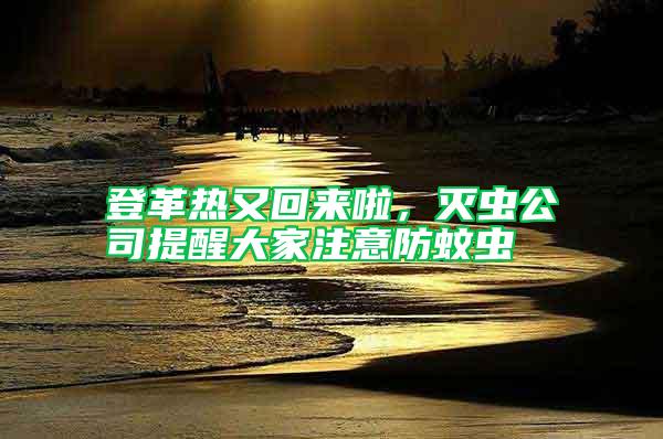 登革熱又回來啦，滅蟲公司提醒大家注意防蚊蟲