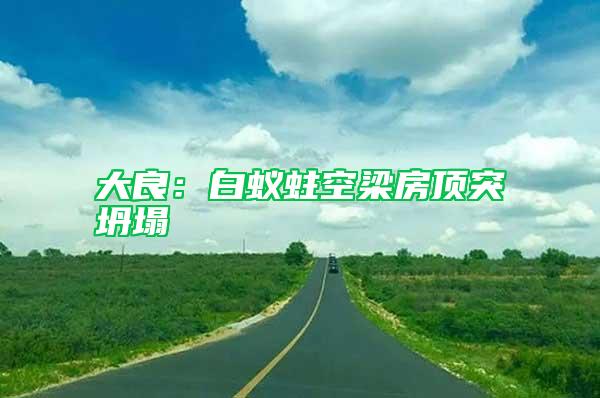 大良：白蟻蛀空梁房頂突坍塌