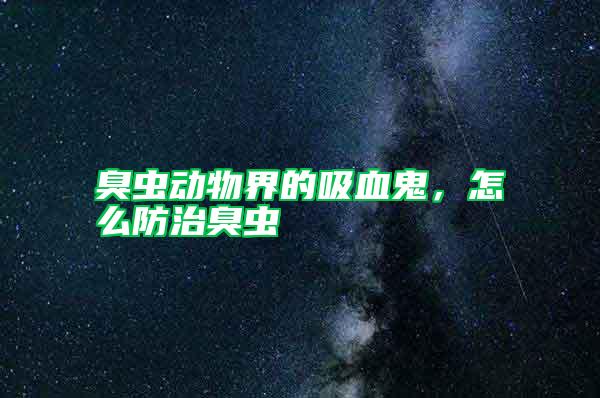 臭蟲動物界的吸血鬼，怎么防治臭蟲