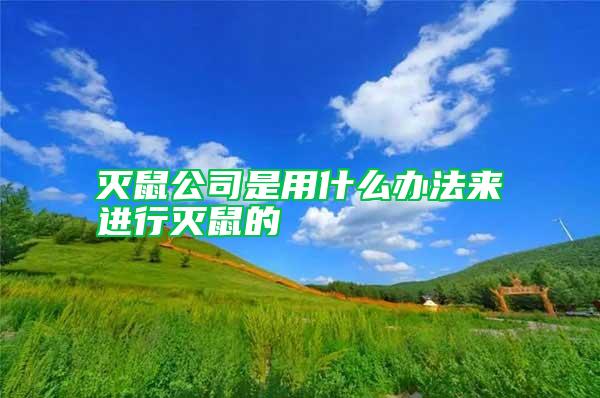 滅鼠公司是用什么辦法來(lái)進(jìn)行滅鼠的
