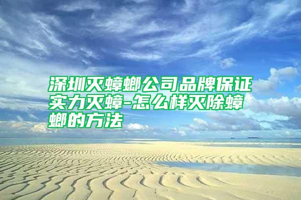 深圳滅蟑螂公司品牌保證實力滅蟑-怎么樣滅除蟑螂的方法