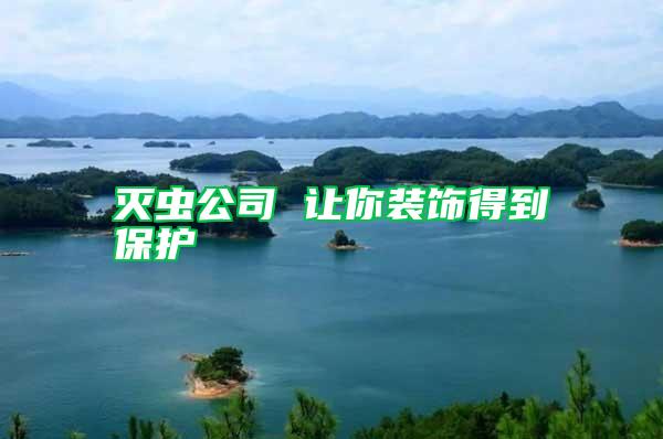 滅蟲公司 讓你裝飾得到保護(hù)