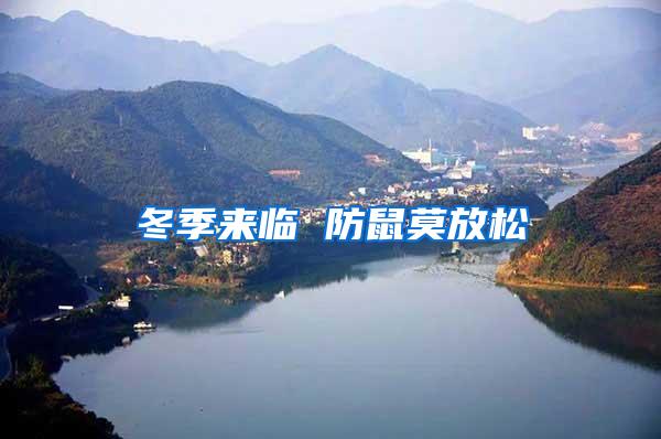 冬季來臨 防鼠莫放松