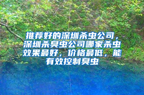 推薦好的深圳殺蟲公司，深圳殺臭蟲公司哪家殺蟲效果最好，價(jià)格最低，能有效控制臭蟲