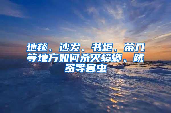 地毯、沙發(fā)、書柜、茶幾等地方如何殺滅蟑螂、跳蚤等害蟲