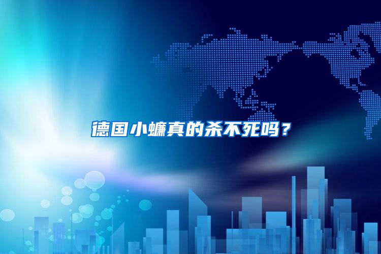 德國小蠊真的殺不死嗎？