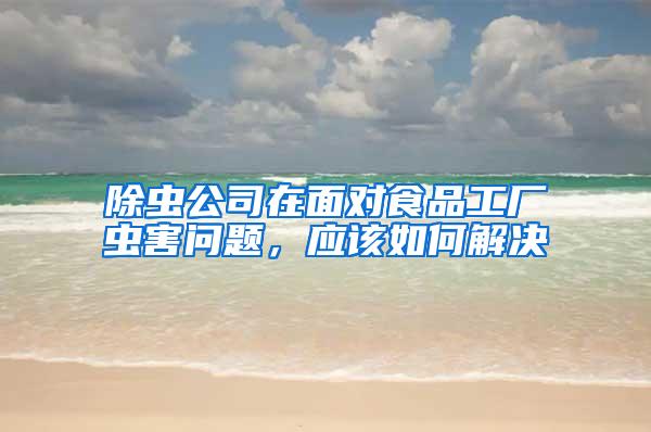 除蟲公司在面對食品工廠蟲害問題，應該如何解決